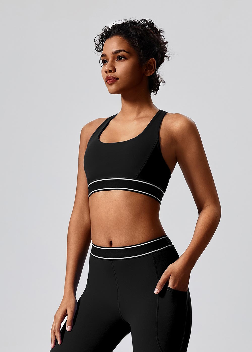 Contrast Color Sports Yoga Bra