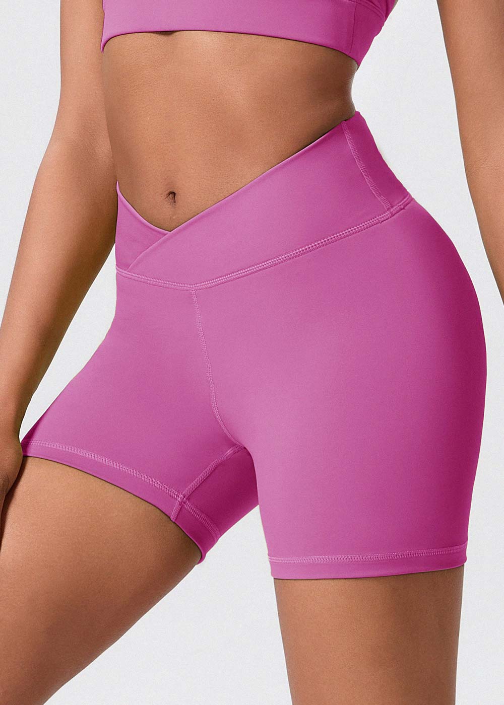Cross V Waist Peach Butt Workout Shorts