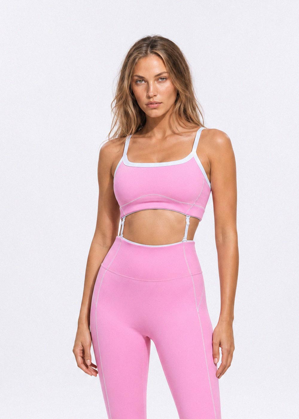 Contrast Trim Convertible Sports Bra