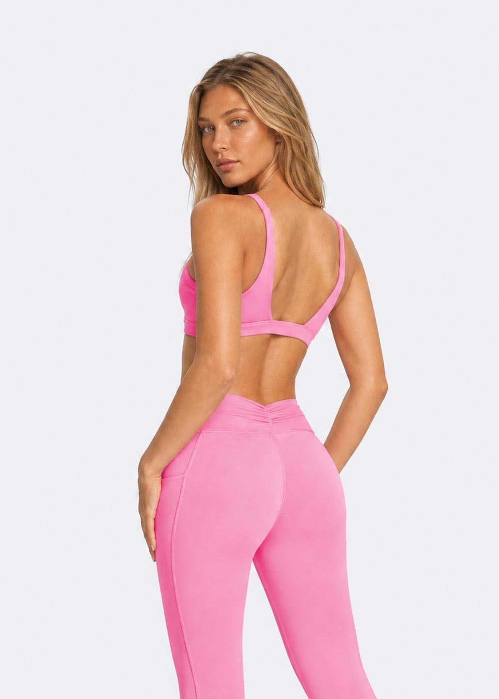 Deep V U-Back Naked Feel Sports Bra