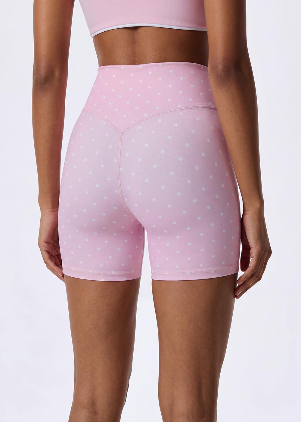 Dot Printed Compression Yoga Shorts