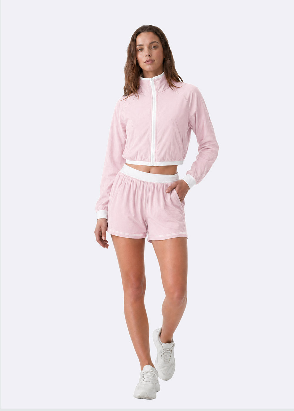 Color-Block Athletic Shorts with Contrast Trim