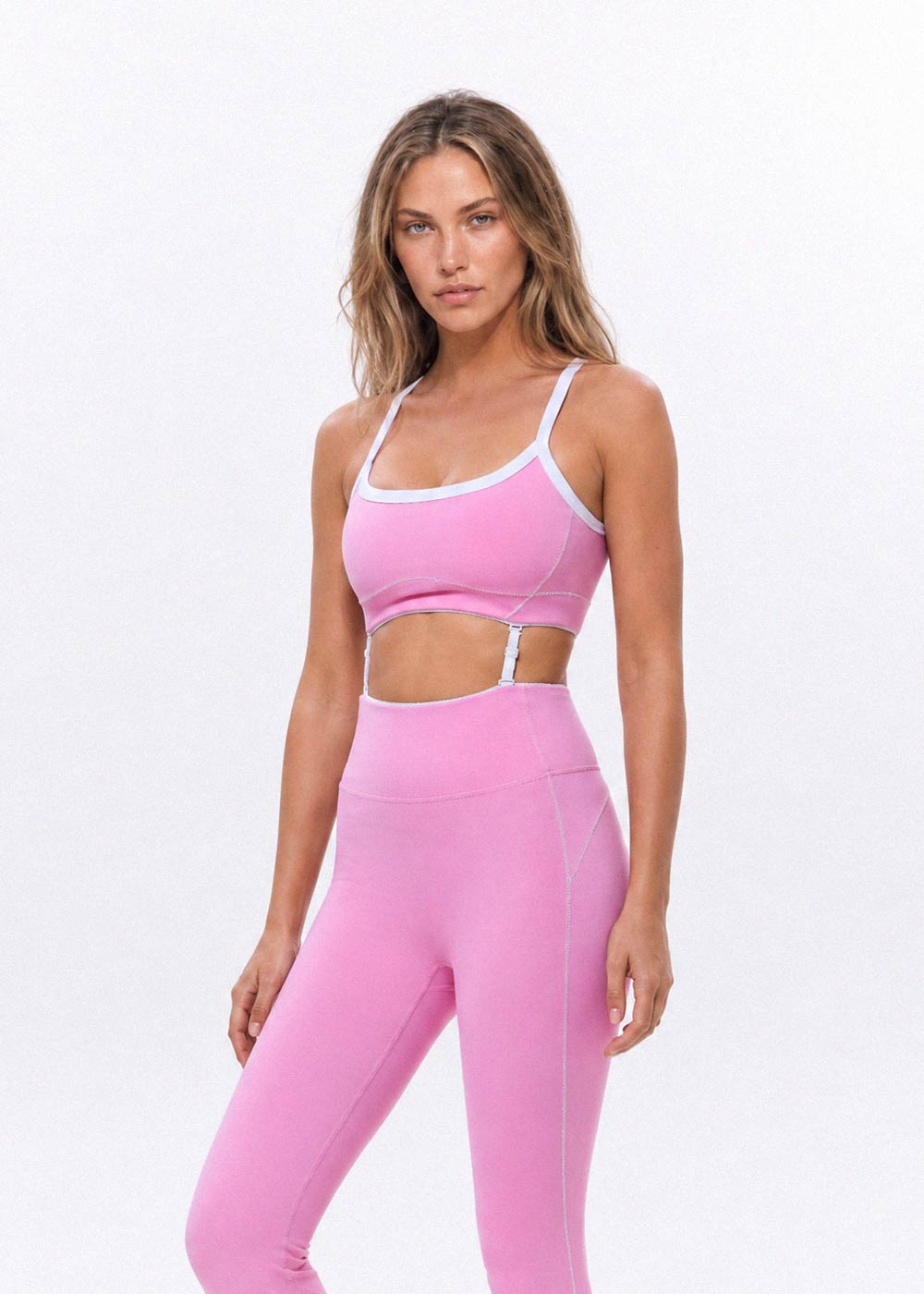 Contrast Trim Convertible Sports Bra