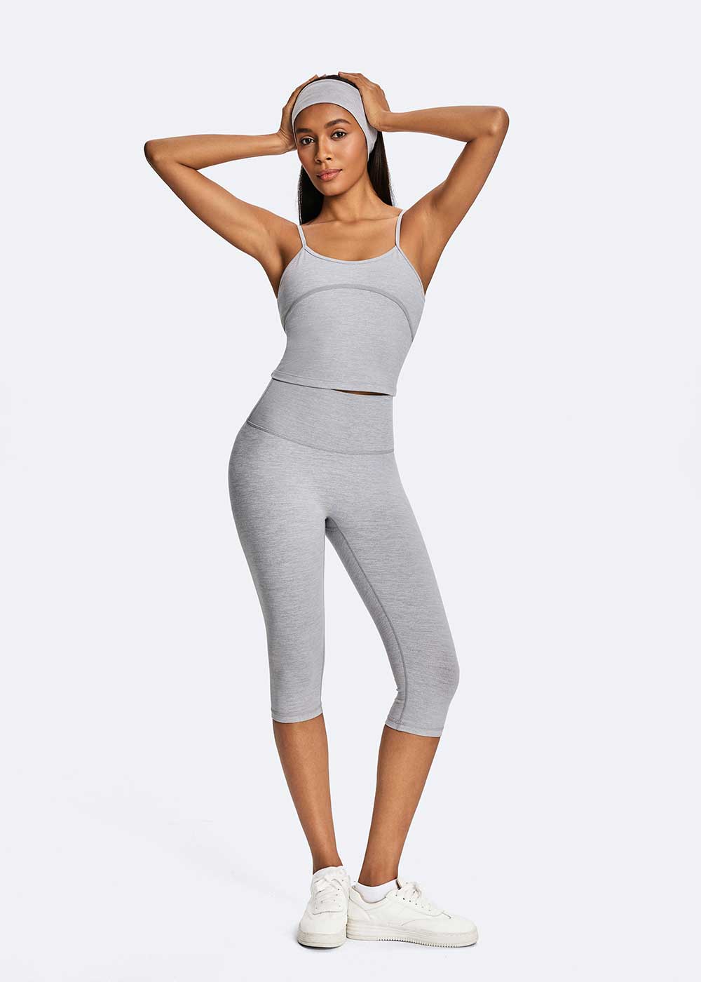 Grey Thin Strap Fitness Camisole
