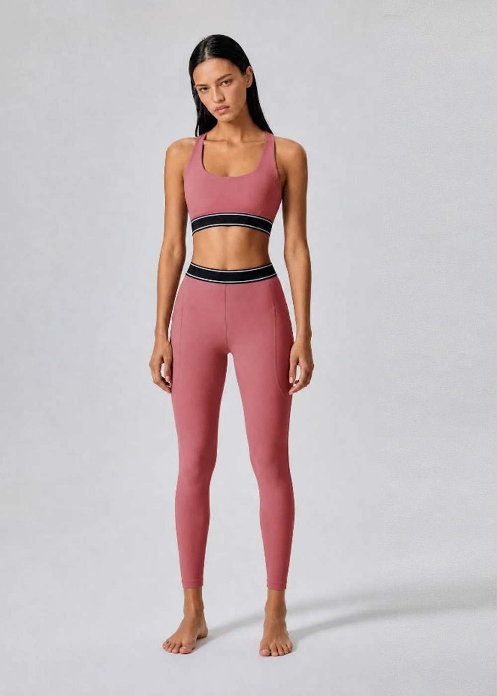 Contrast Color Sports Yoga Bra
