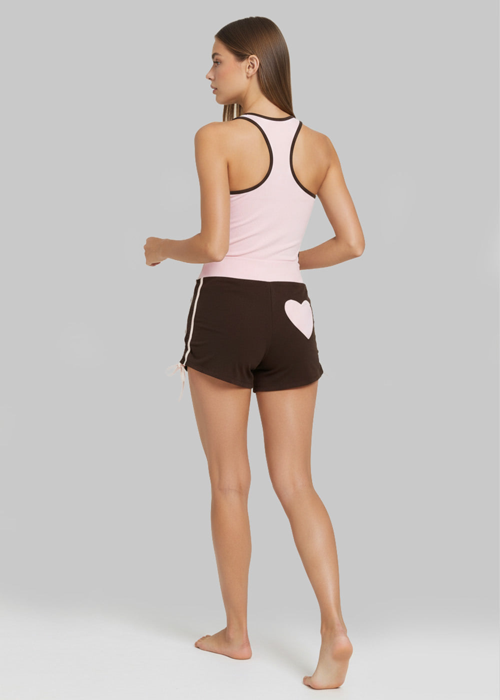 Women's Cotton Modal Lounge Shorts with Heart