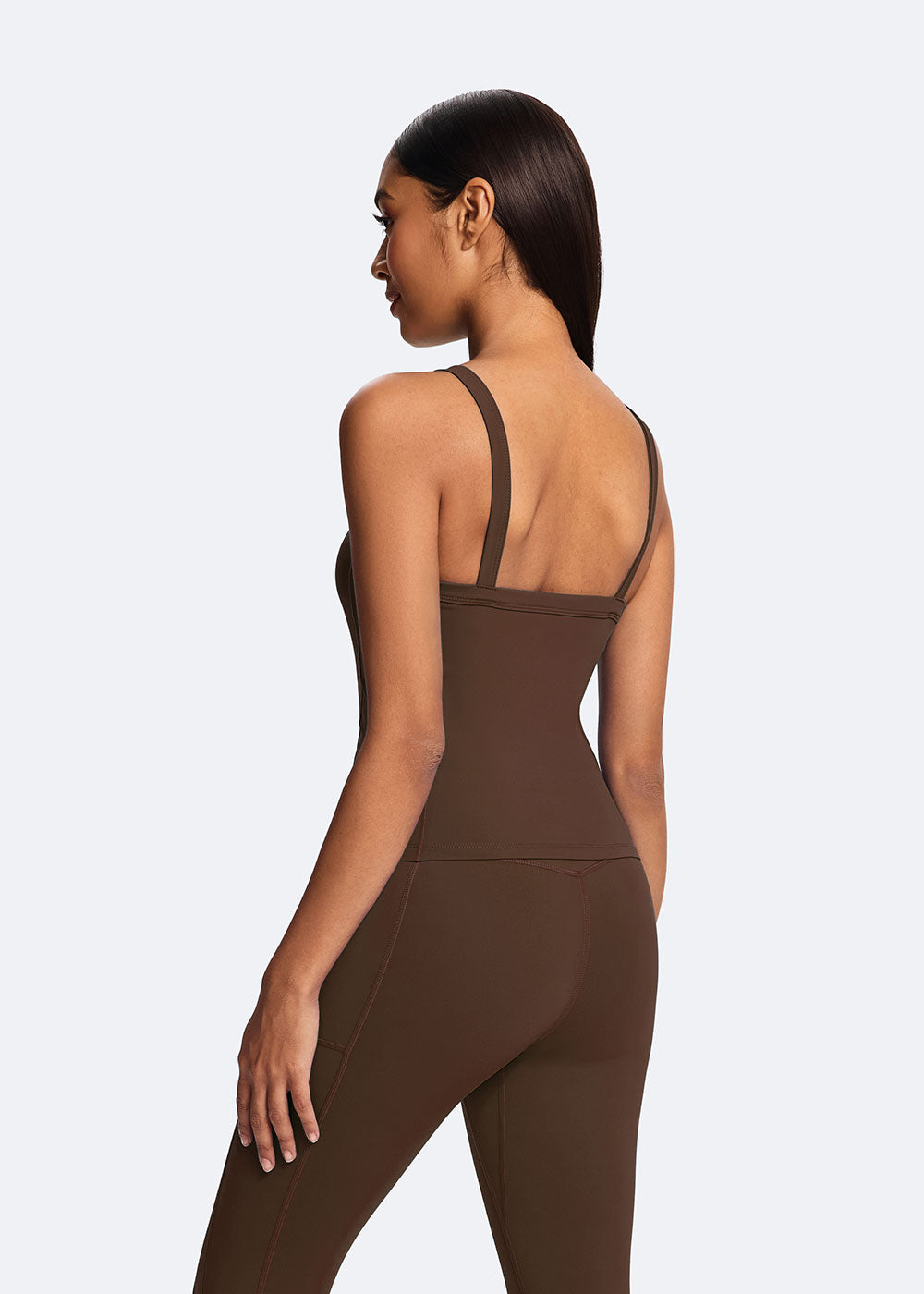 U-Neck Open-Back Cami Sports Tank Top