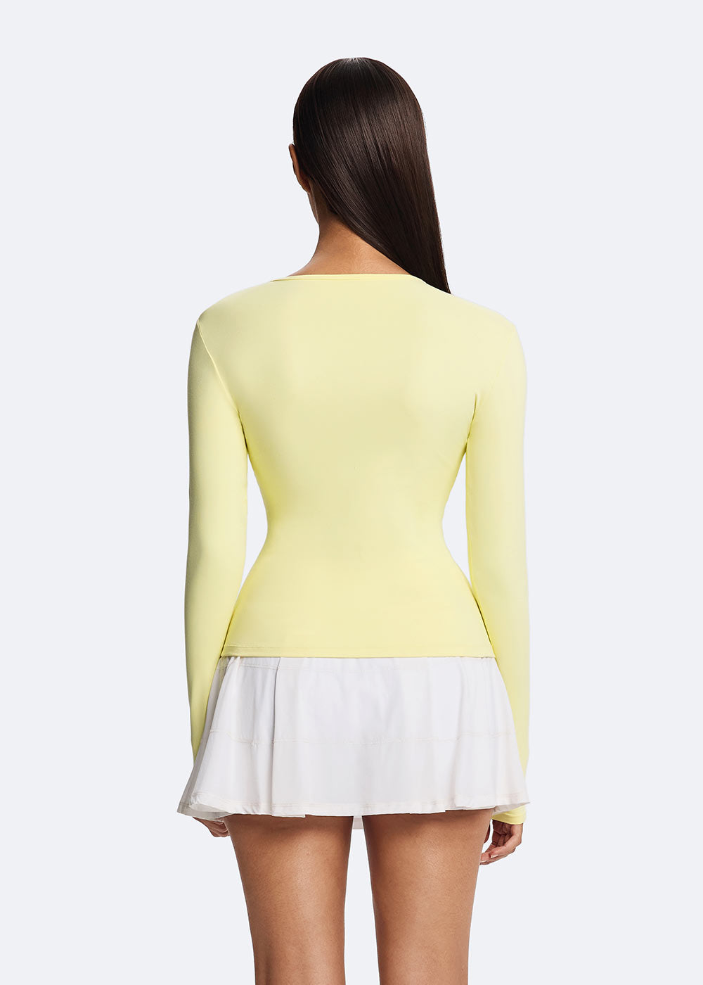 Cloud-Soft Yellow Skin-Friendly Long Sleeve back display