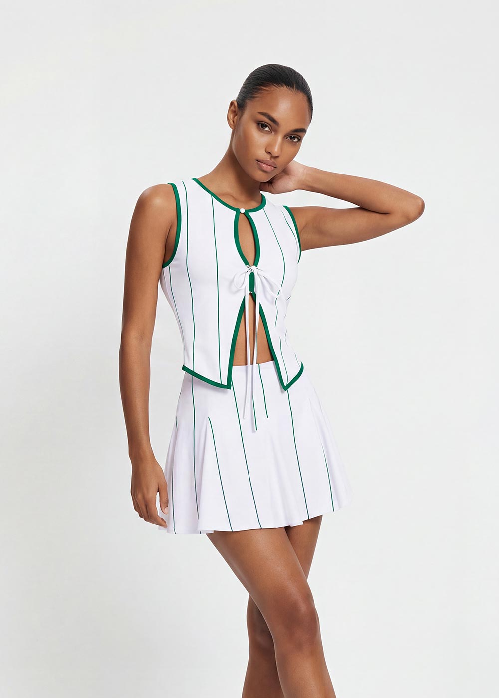 Slimming Striped Color-blocking Vest