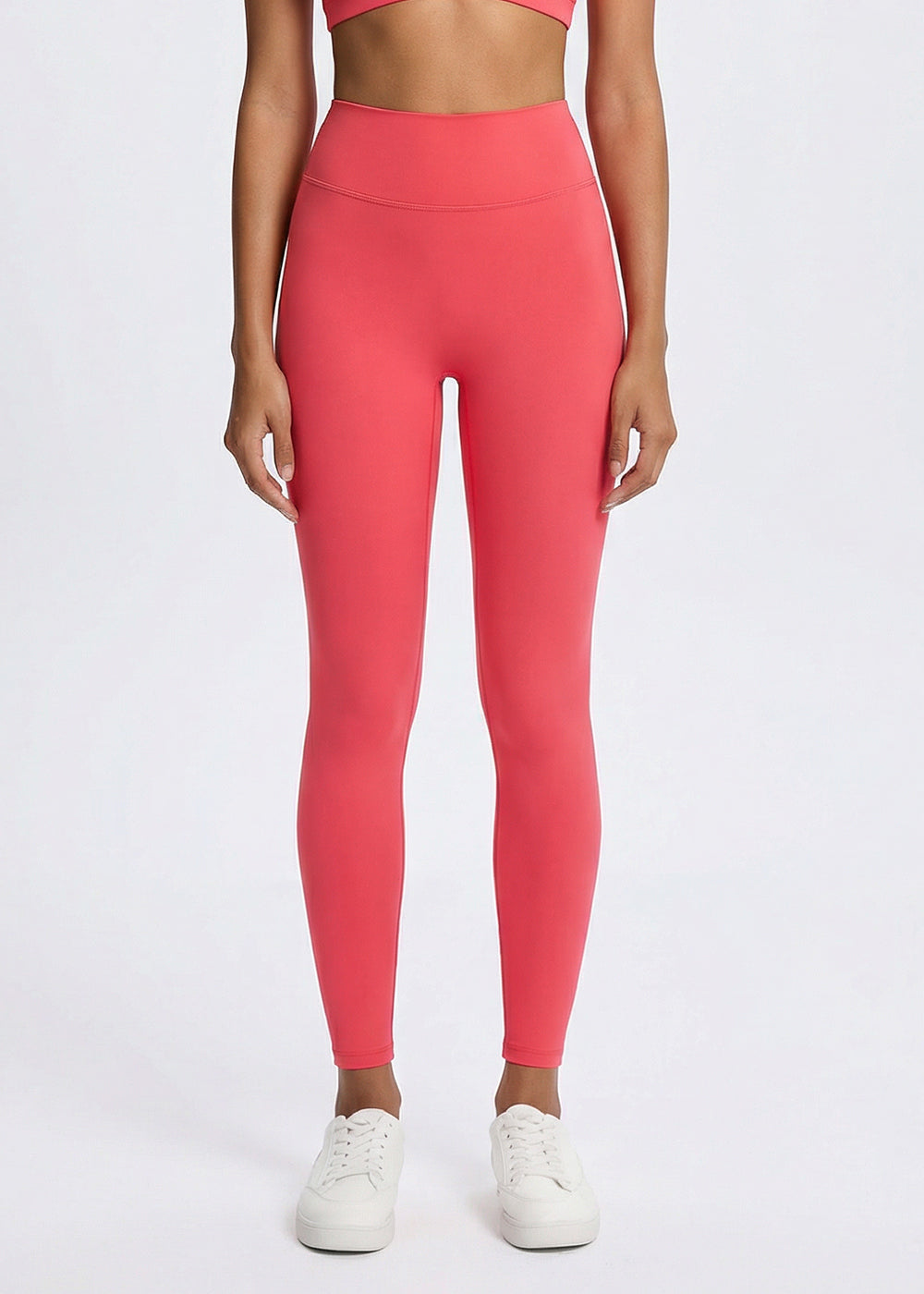 Eco-Degradable High Waist Yoga Leggings - front