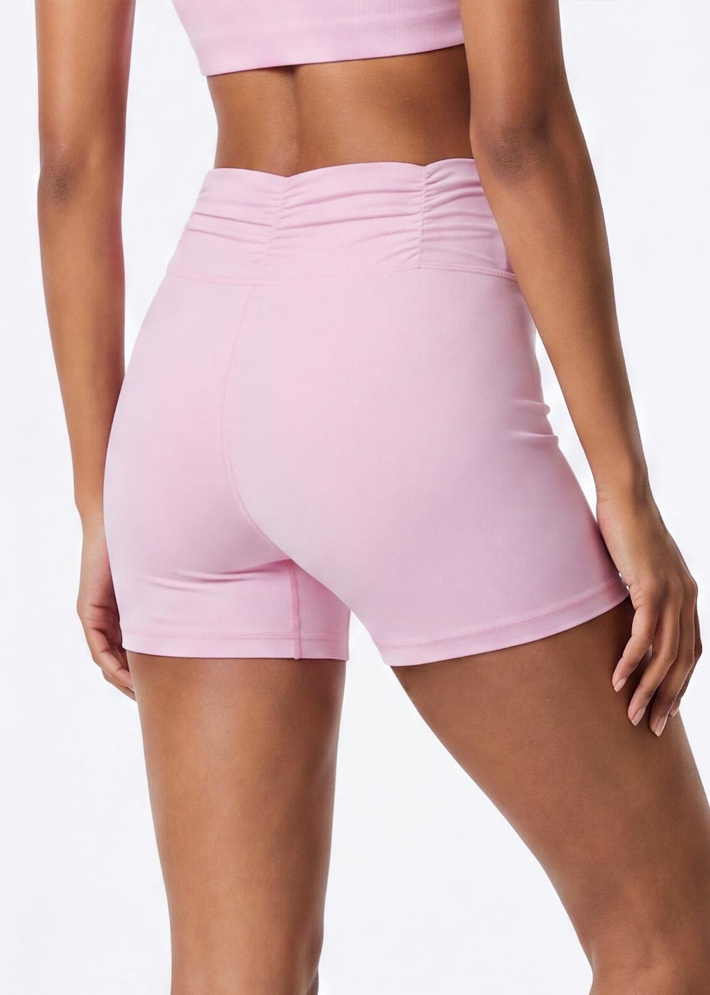 High Waist Ruched Yoga Fitness Shorts