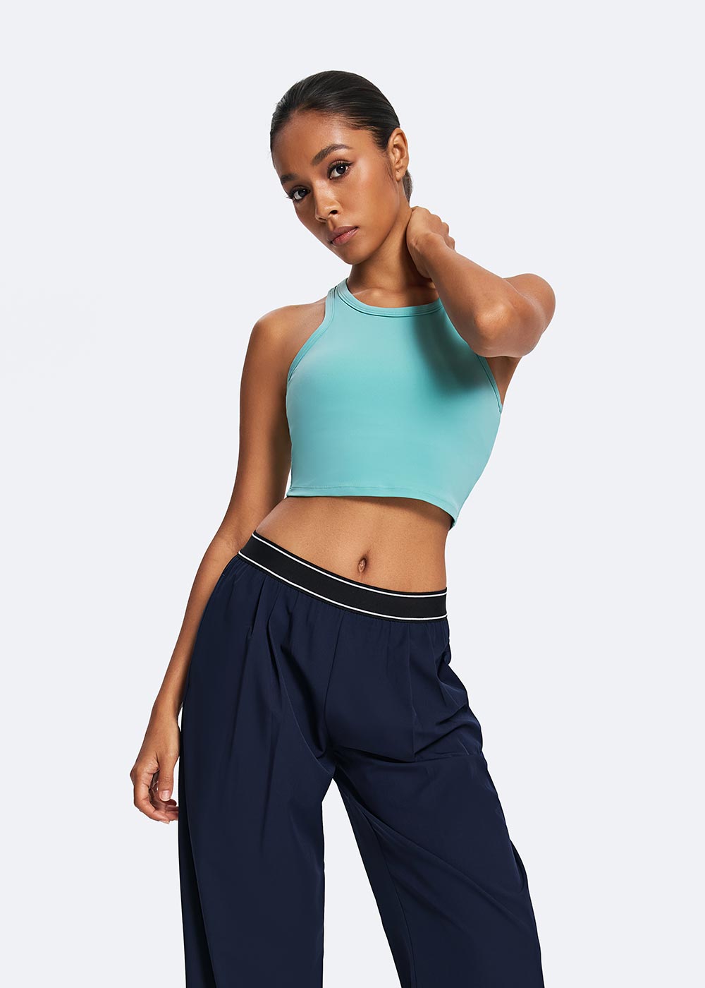Racerback Cropped Tank Top