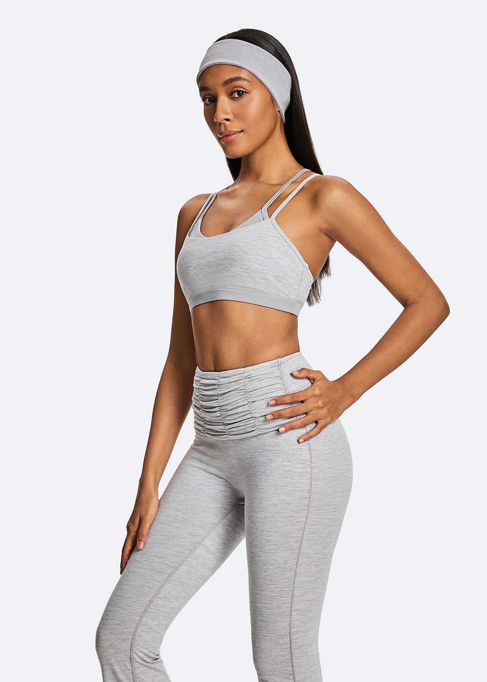 Double Strap Layered Y-Back Sports Bra