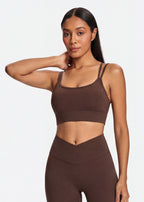Double Strap Back Sports Bra - front4