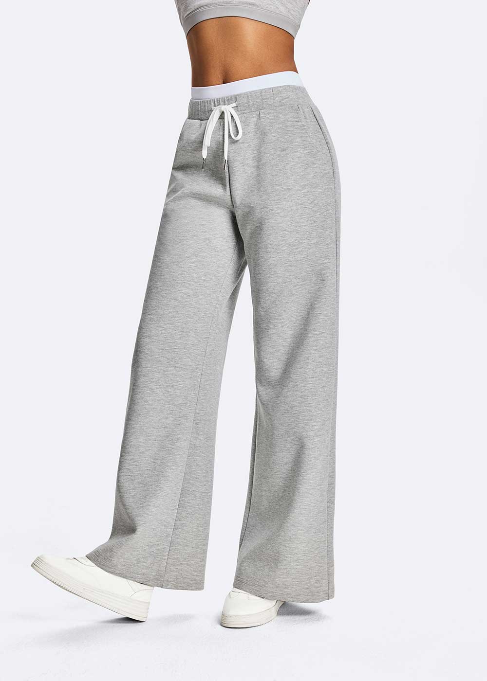 Drawstring Wide Leg Casual Sweatpants