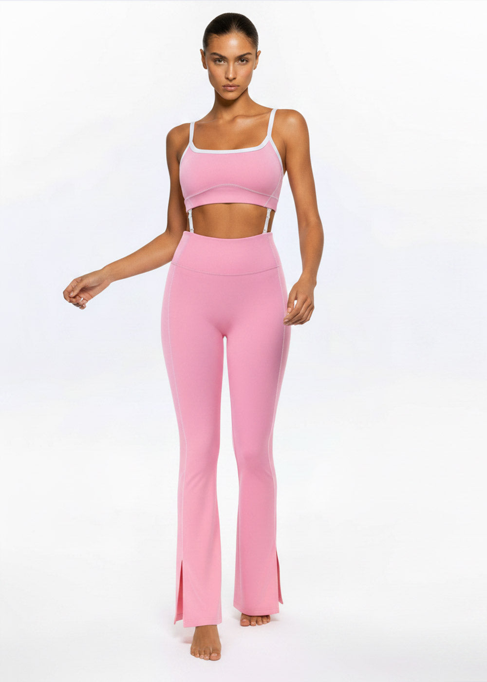 Contrast Trim Convertible Sports Bra