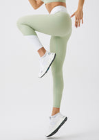 Irregular Color Block Leggings
