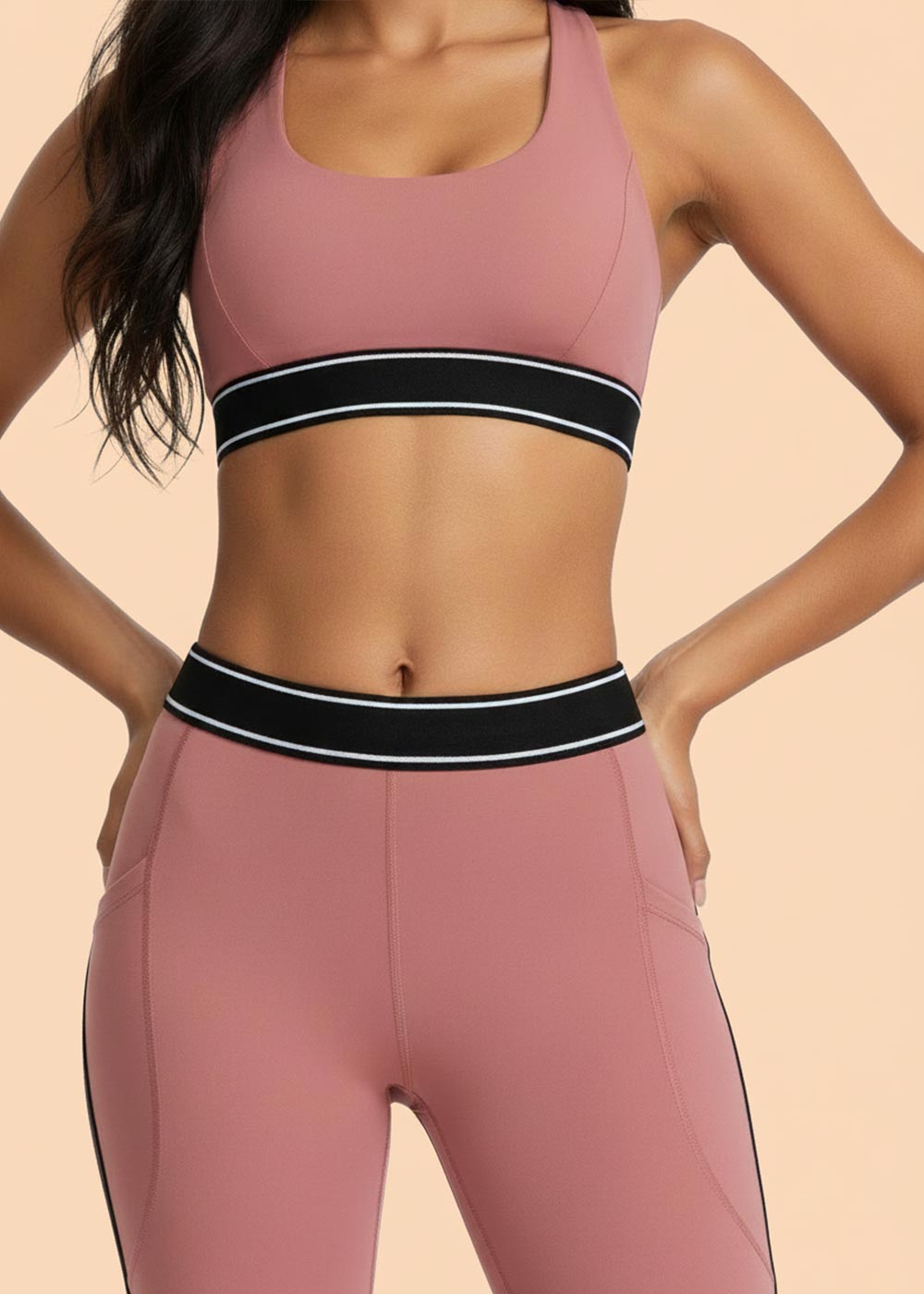Contrast Color Sports Yoga Bra