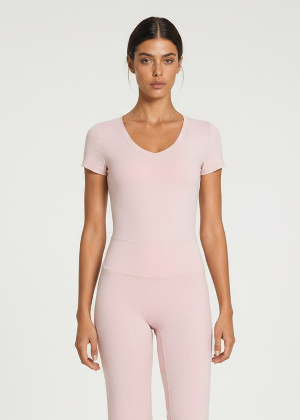 Women Buttery Soft V-Neck Fitted Shirt