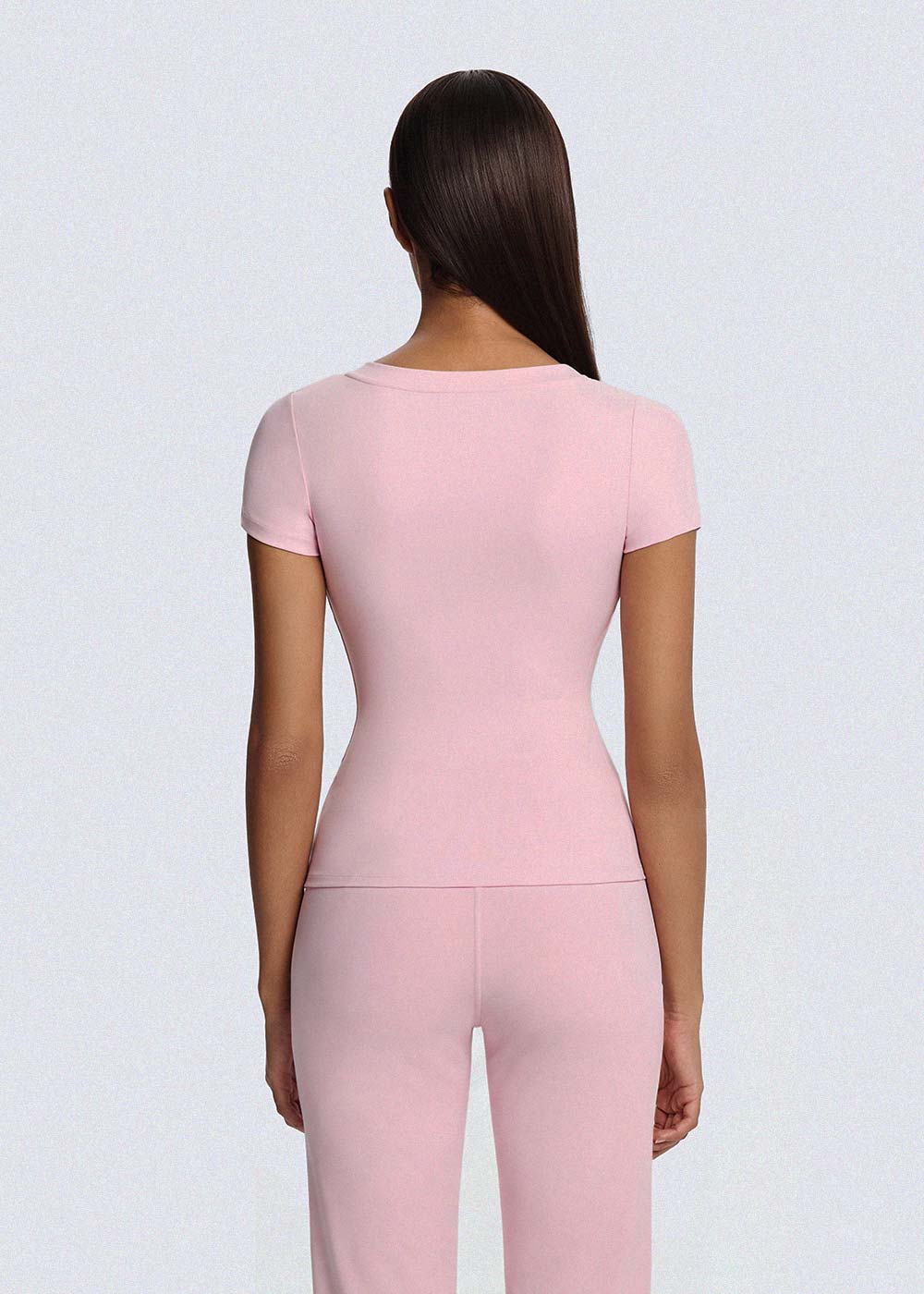 Women Buttery Soft V-Neck Fitted Shirt