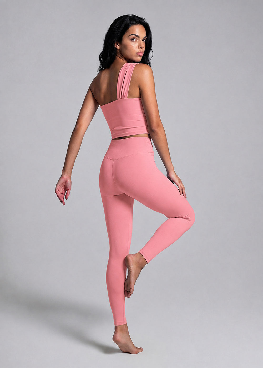 One Shoulder Twist Ruched Top