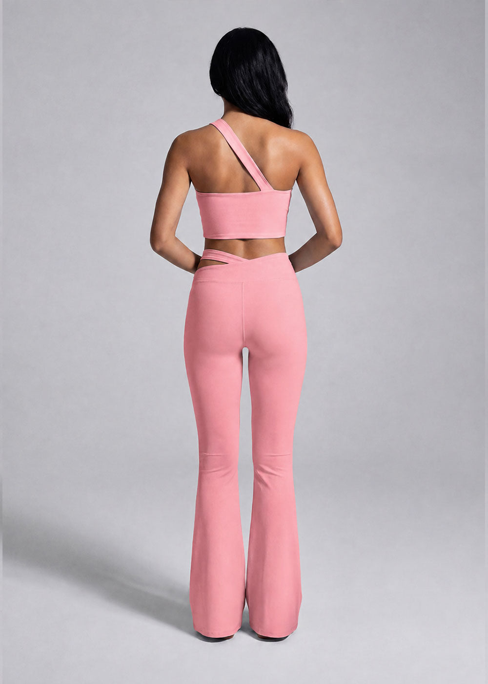 Cross Waist Cutout Flare Pants
