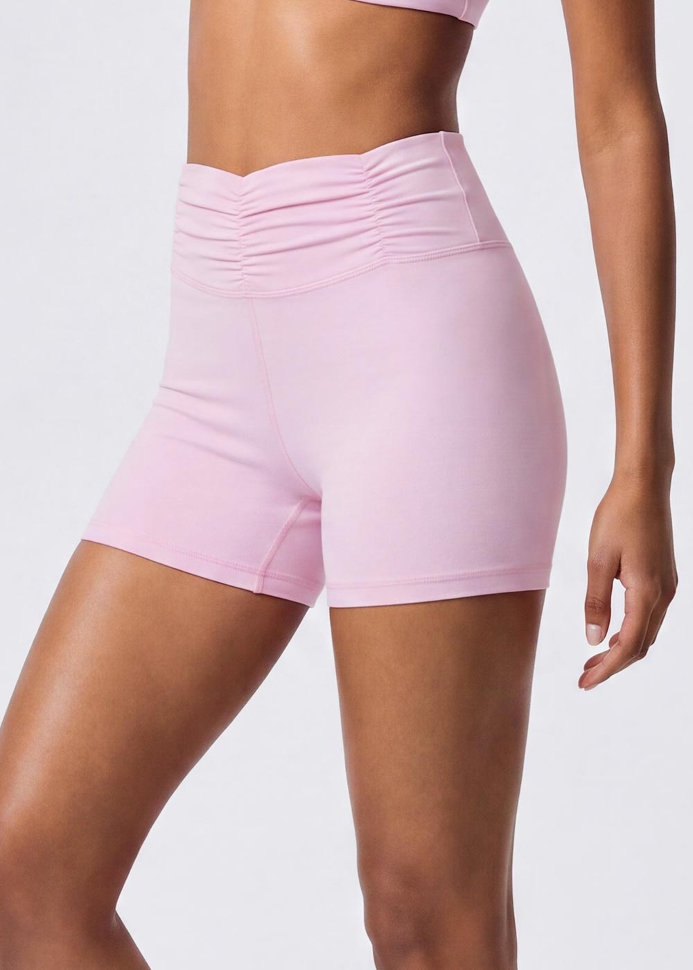 High Waist Ruched Yoga Fitness Shorts