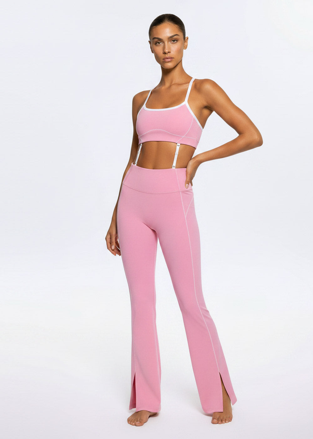 Contrast Trim Convertible Sports Bra