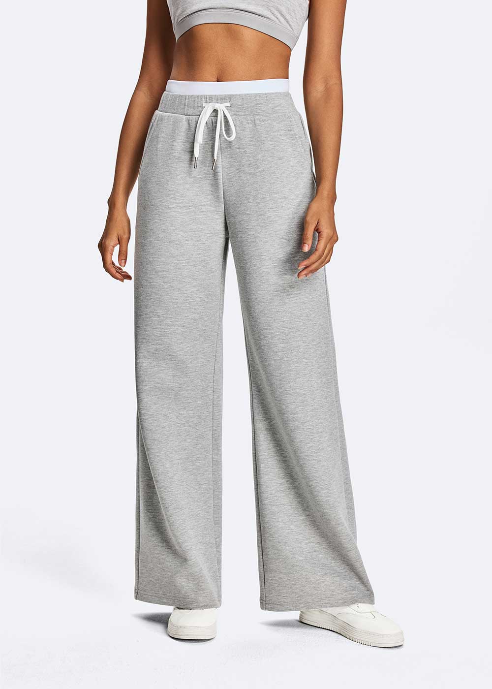 Drawstring Wide Leg Casual Sweatpants