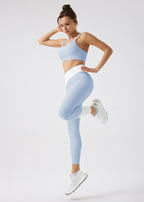 Asymmetric Straps Ribbed Bra