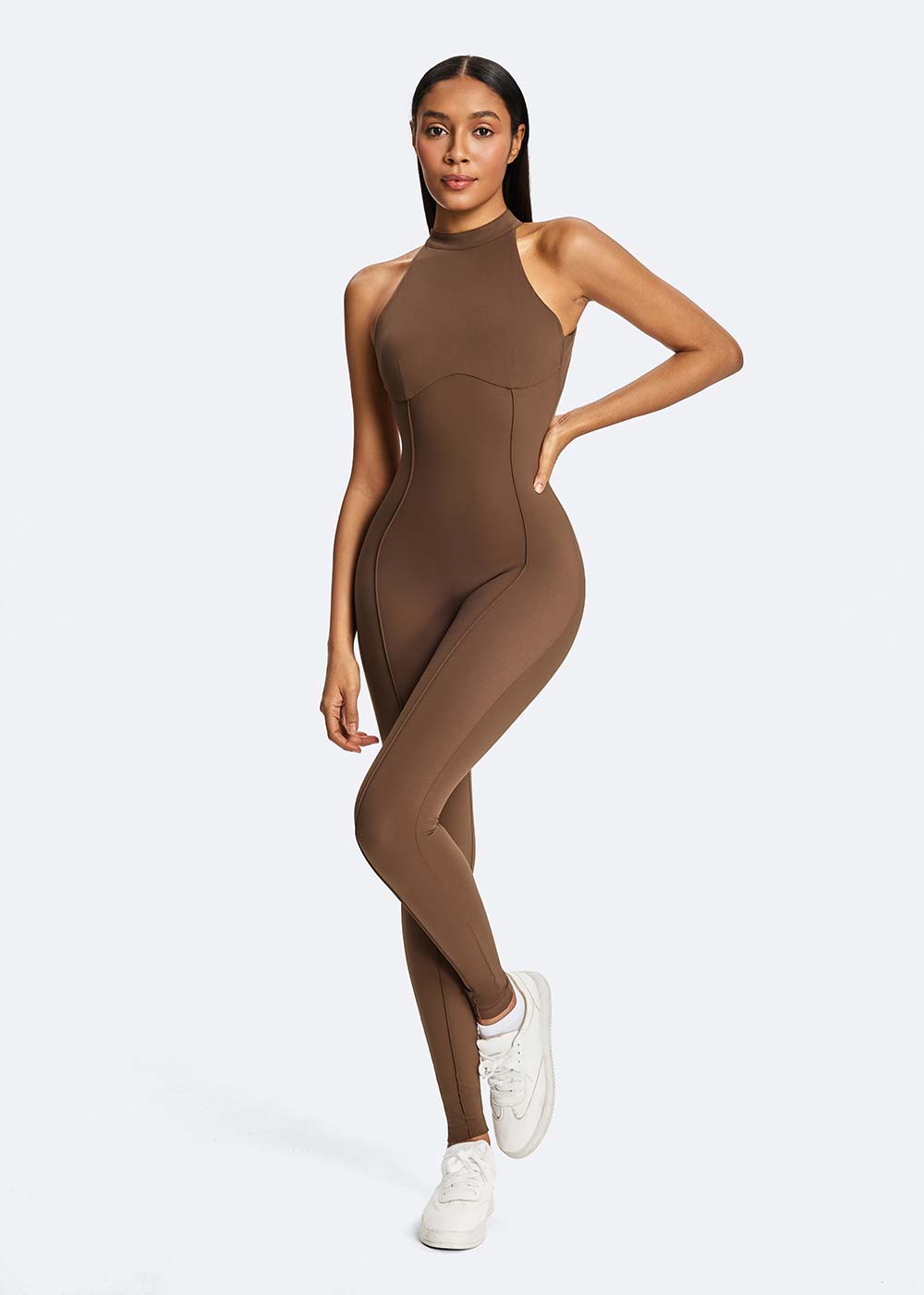 Halter Neck Open-Back Jumpsuit