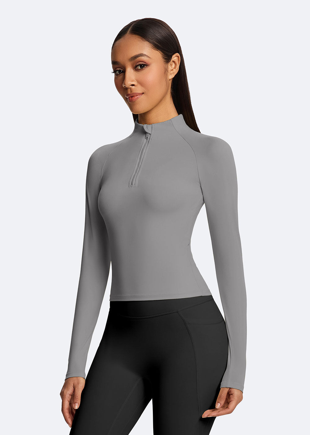 Quarter-Zip Slim-Fit Training Top