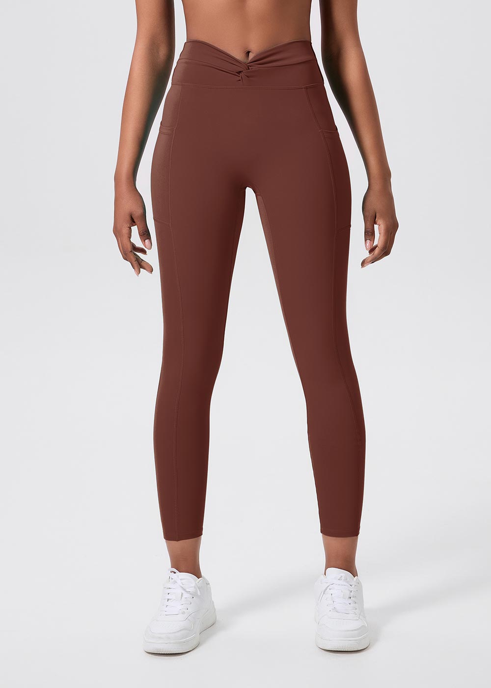 Twist-Waist 7/8 Leggings with Pockets