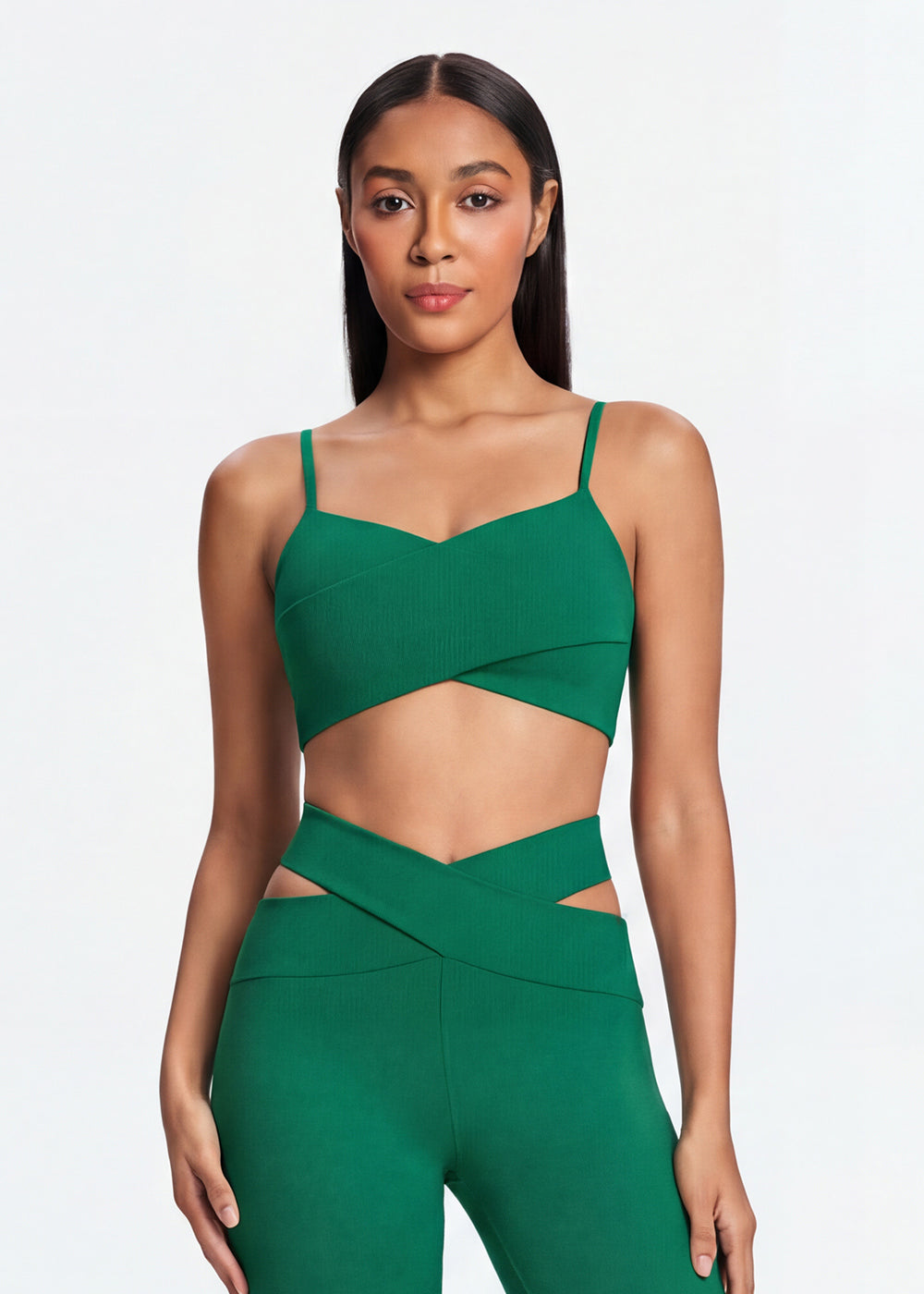 Spaghetti Strap Sports Bra - front