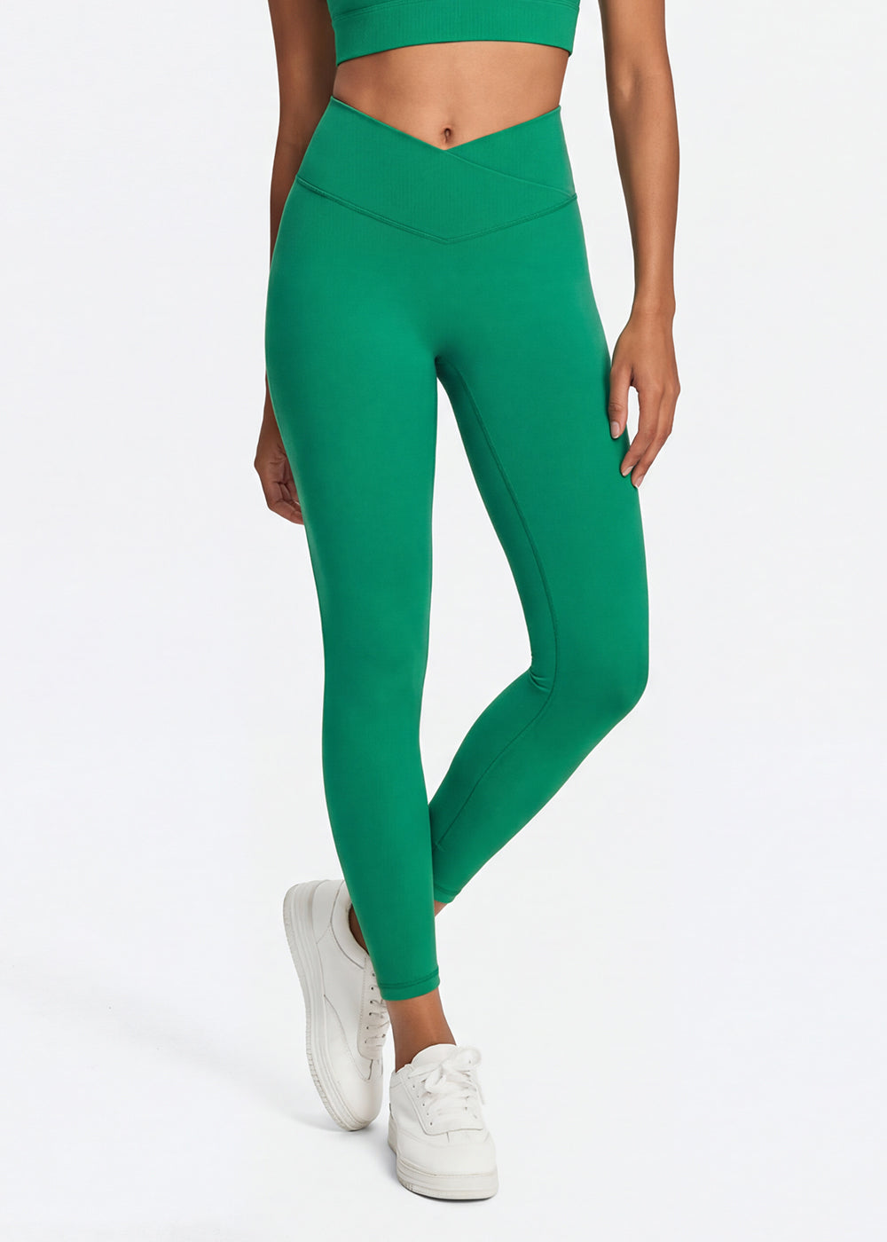 V-Waist Butt-Lifting Yoga Leggings - front bottom1