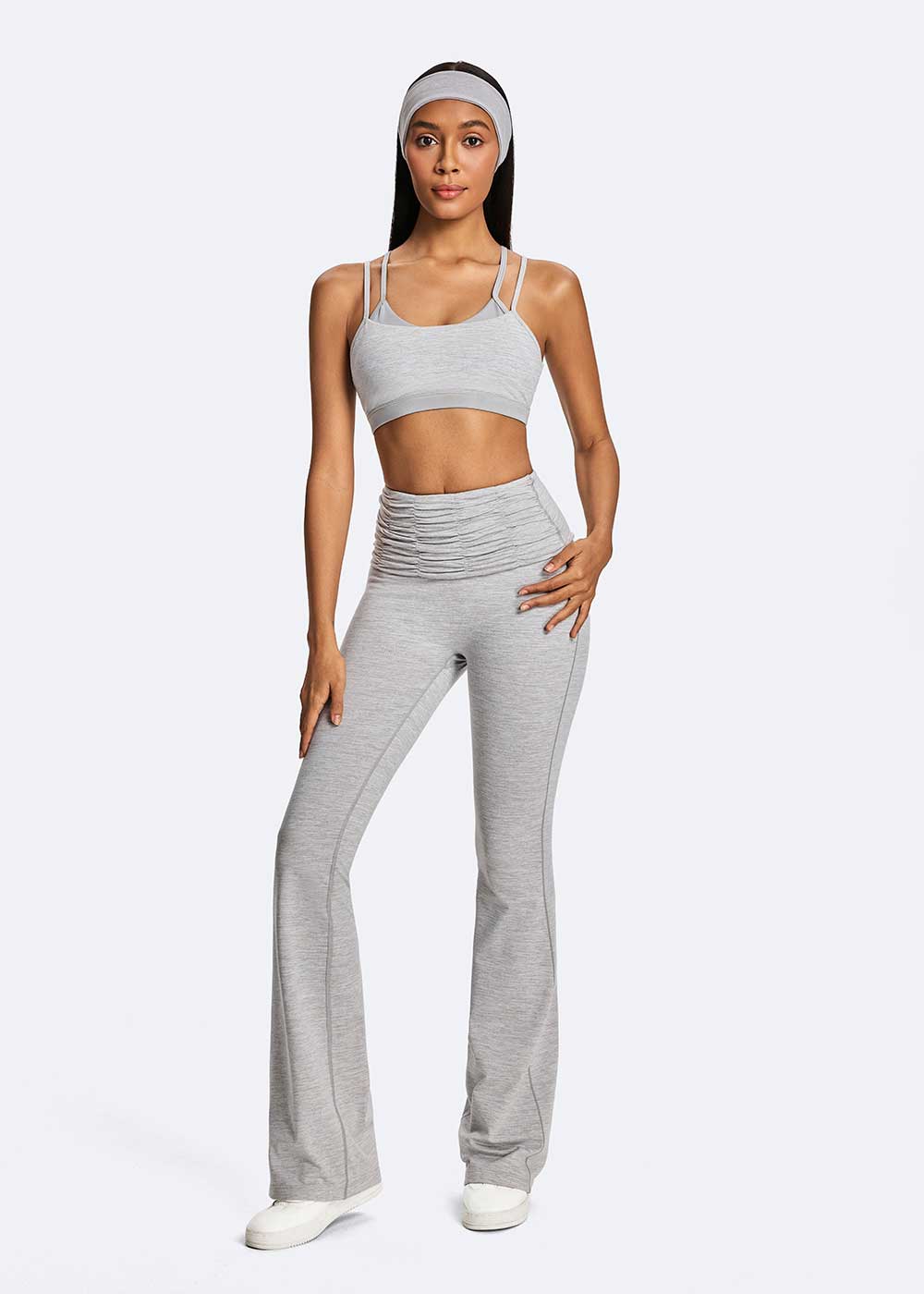 Double Strap Layered Y-Back Sports Bra