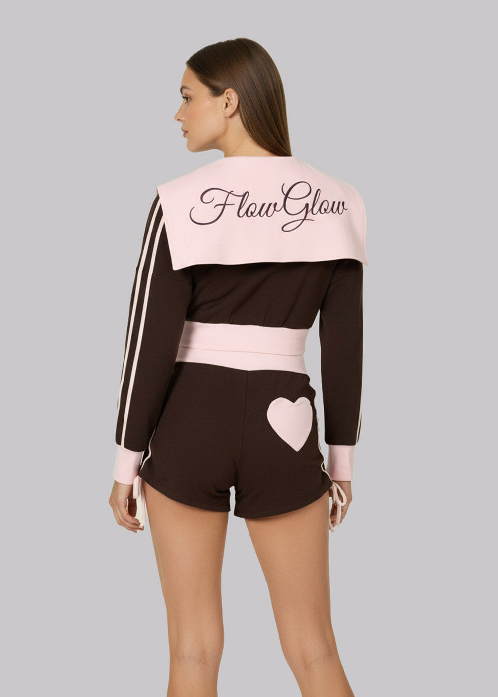 Women's Sailor Collar Cropped Zip-Up Jacket