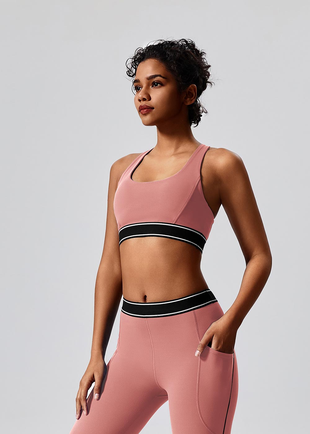 Contrast Color Sports Yoga Bra