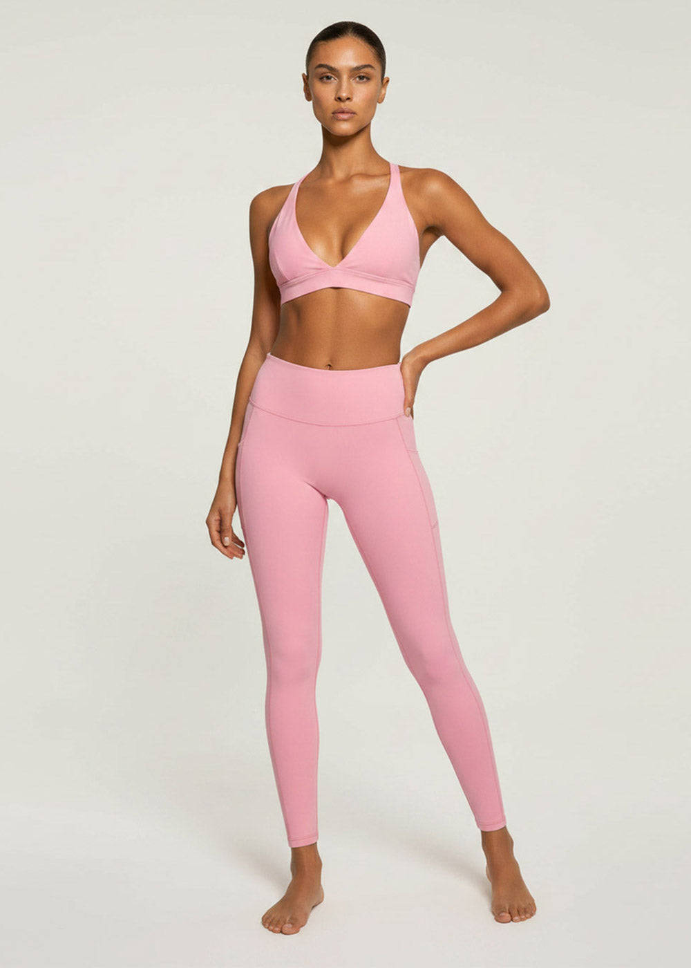 Deep V U-Back Naked Feel Sports Bra