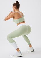 Irregular Color Block Leggings