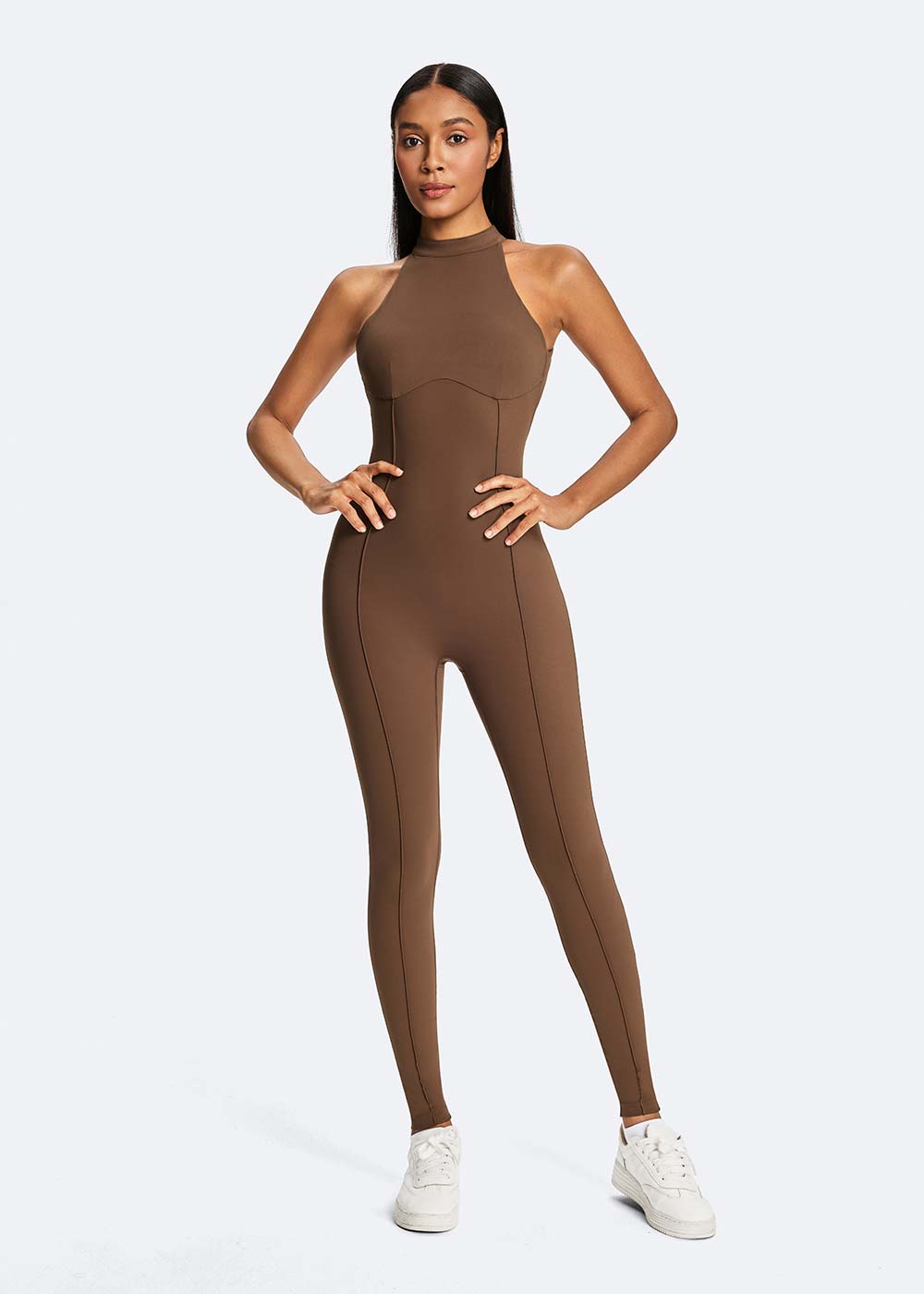Halter Neck Open-Back Jumpsuit