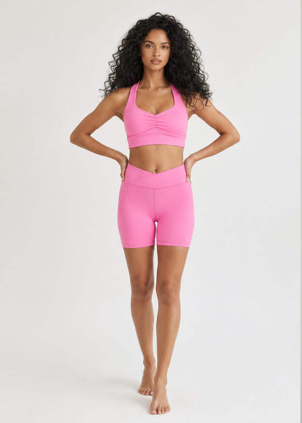 Cross V Waist Peach Butt Workout Shorts 3