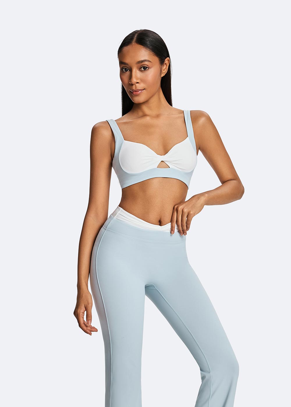 Sexy Cutouts Bra with Contrasting Colors Front Close-up