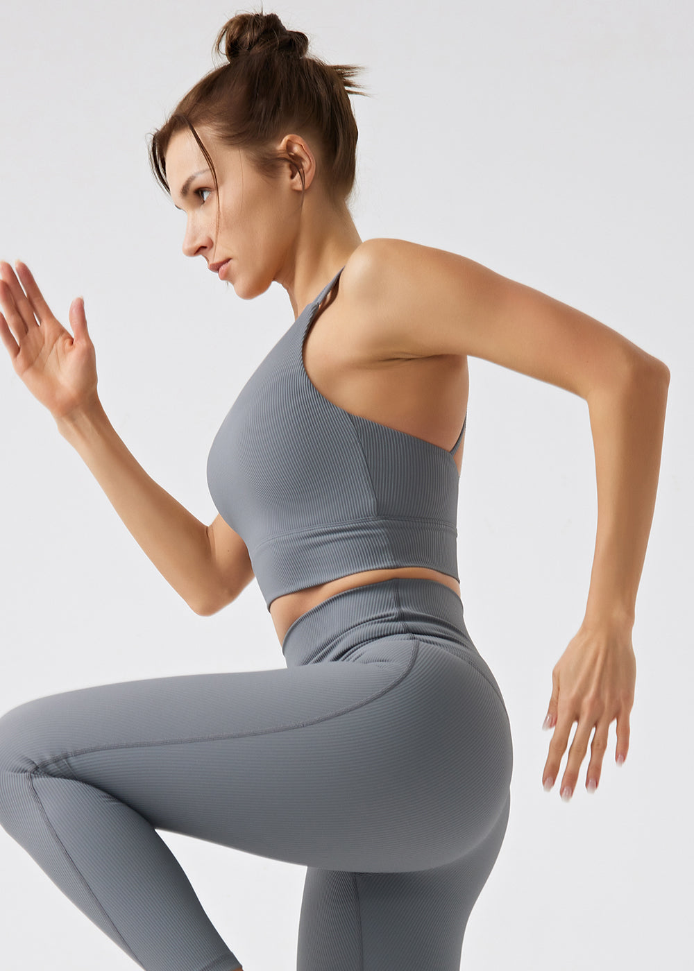 Recycled Ribbed Sports Bra