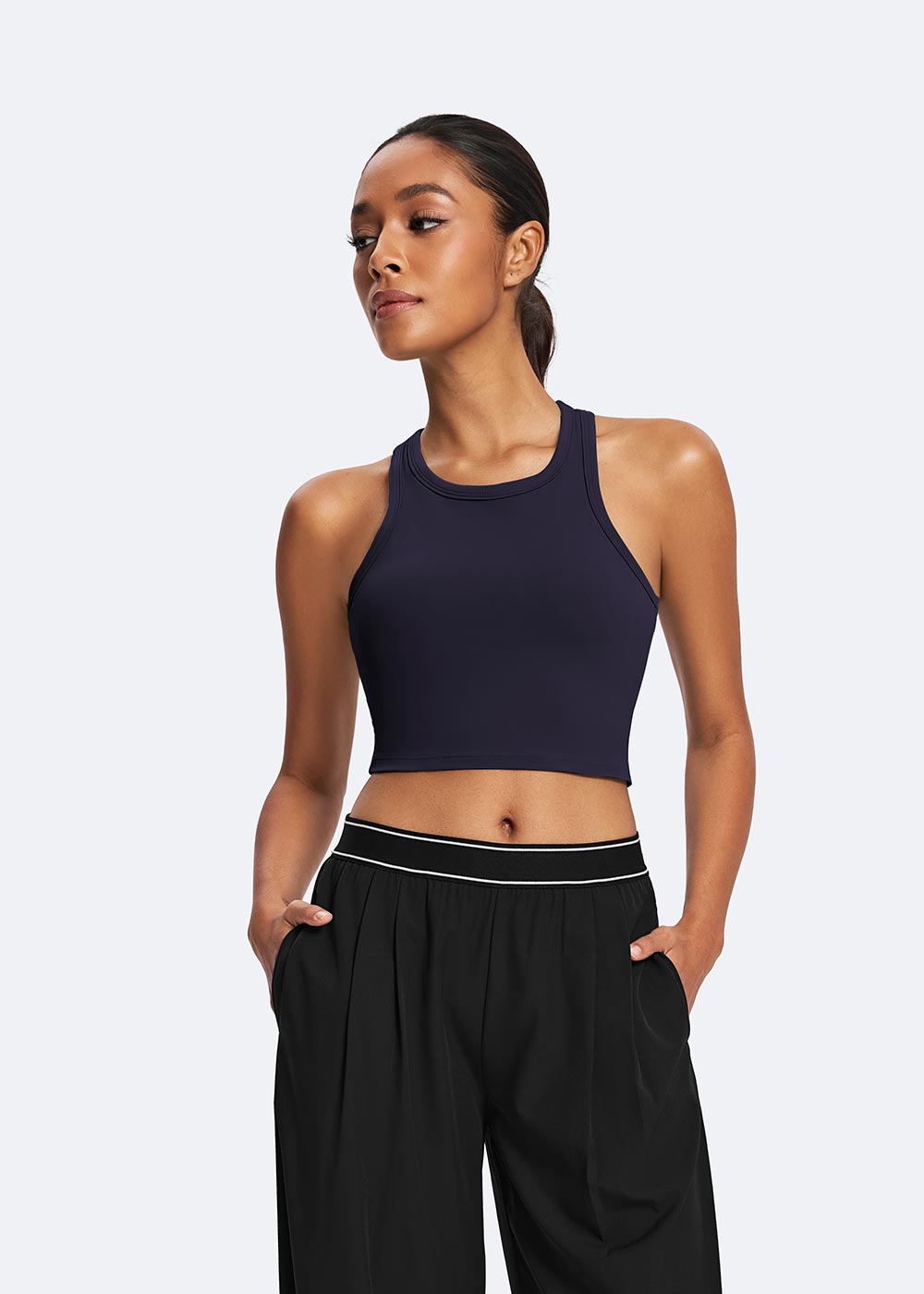 Racerback Cropped Tank Top