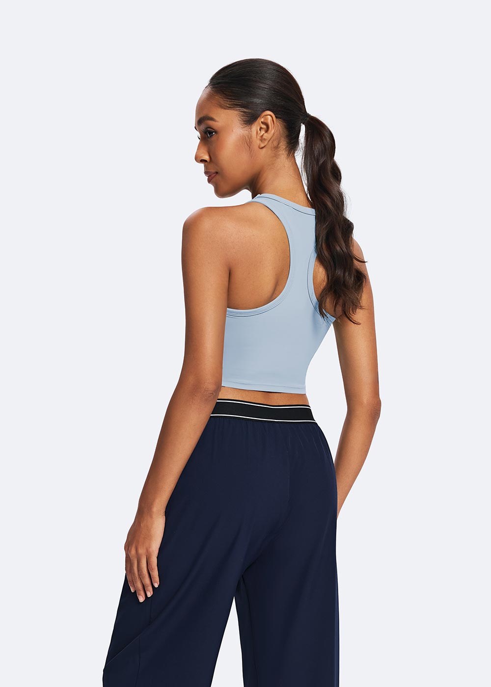 Racerback Cropped Tank Top