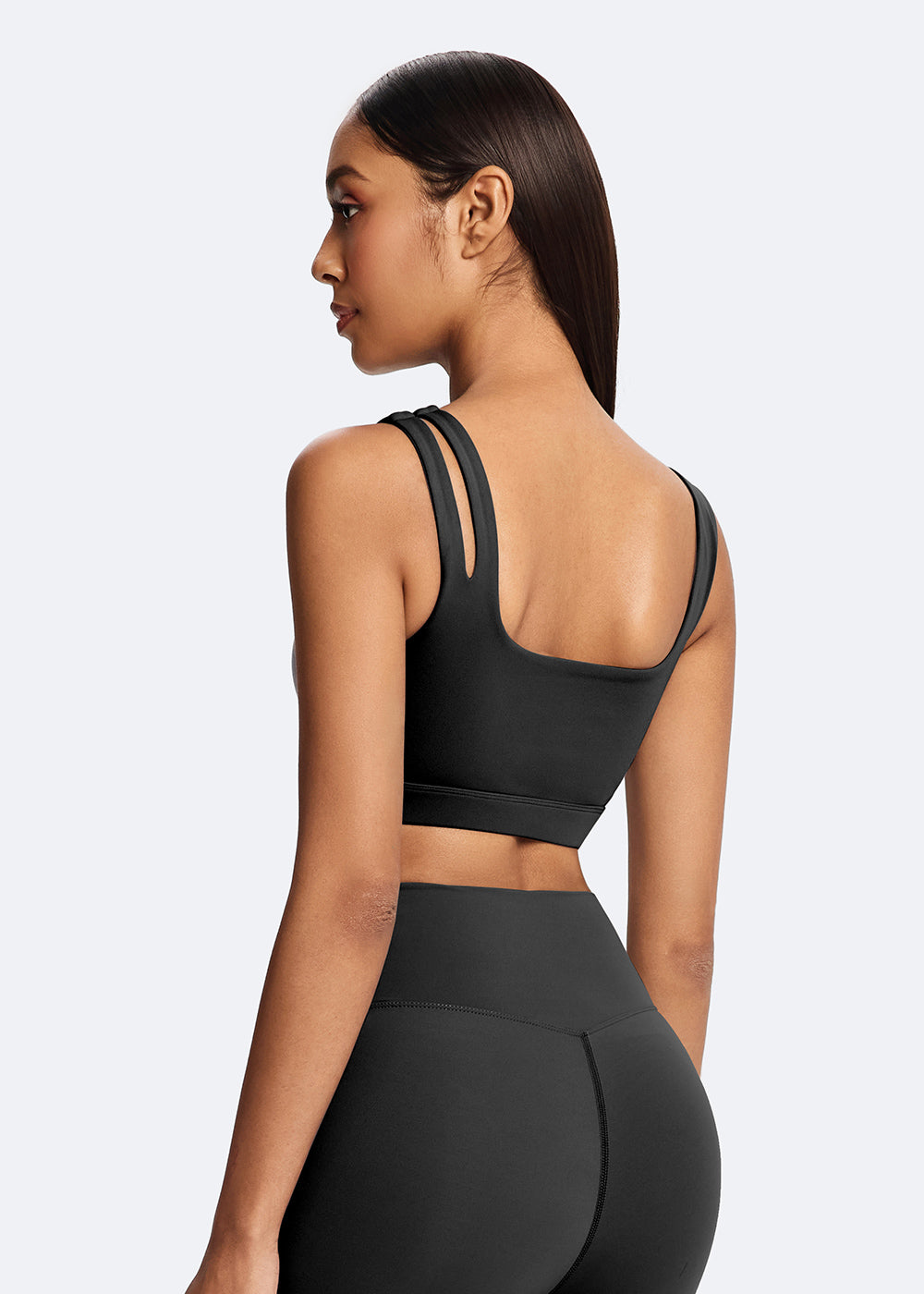 Square Neck Cutout Sports Bra - side