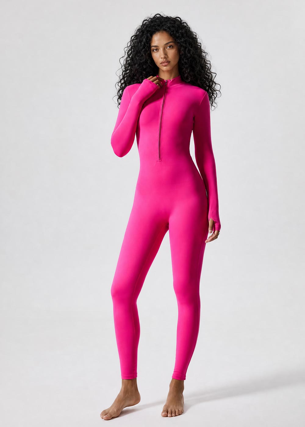 High Neck Full-Body Yoga Jumpsuit