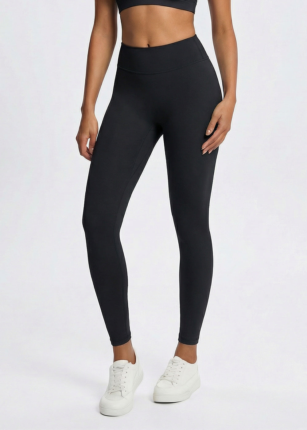 Eco-Degradable High Waist Yoga Leggings - bottom