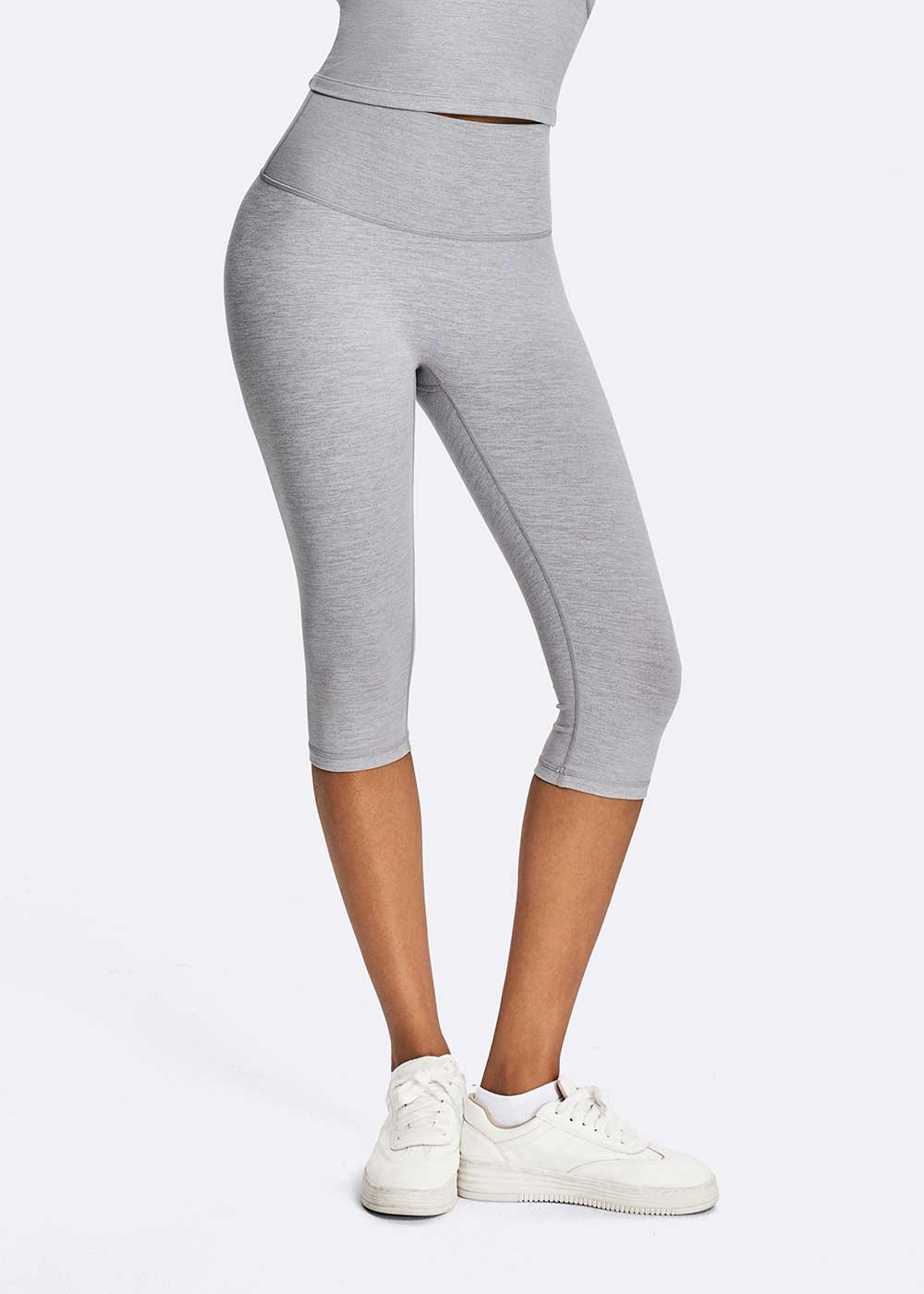 No Front Seam High Waist Capri Leggings